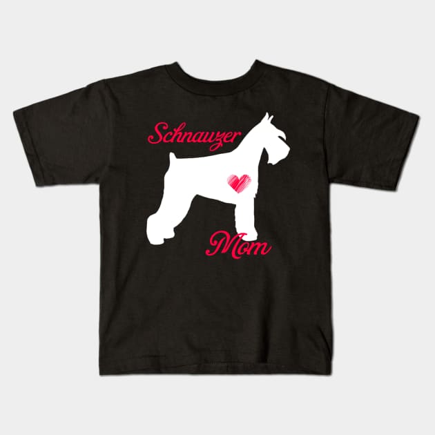 Schnauzer mom   cute mother's day t shirt for dog lovers Kids T-Shirt by jrgenbode